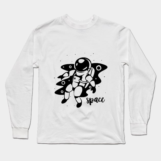 Spacefall Long Sleeve T-Shirt by Whatastory